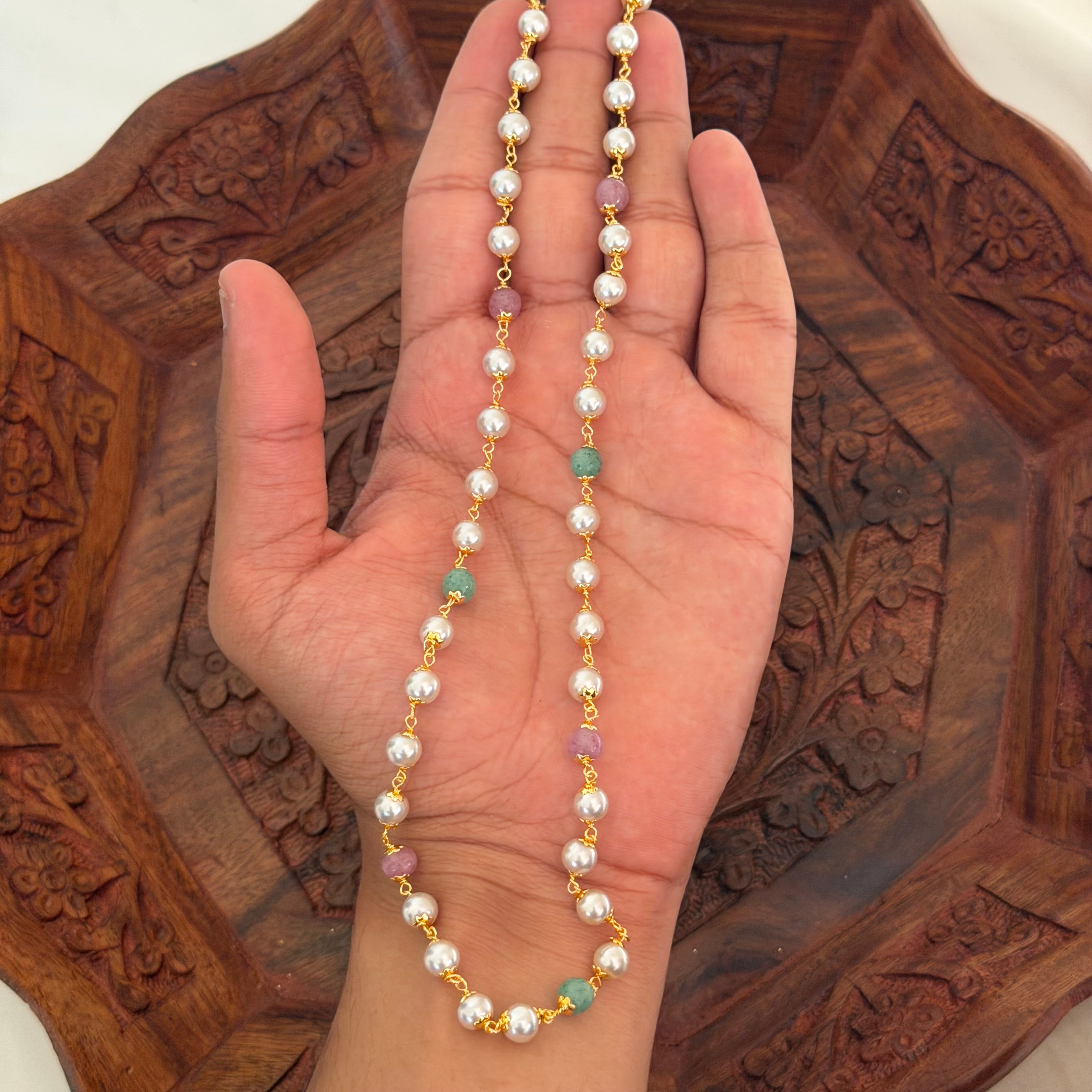 Coloured Beaded Necklace AN185 Anvika Jewels