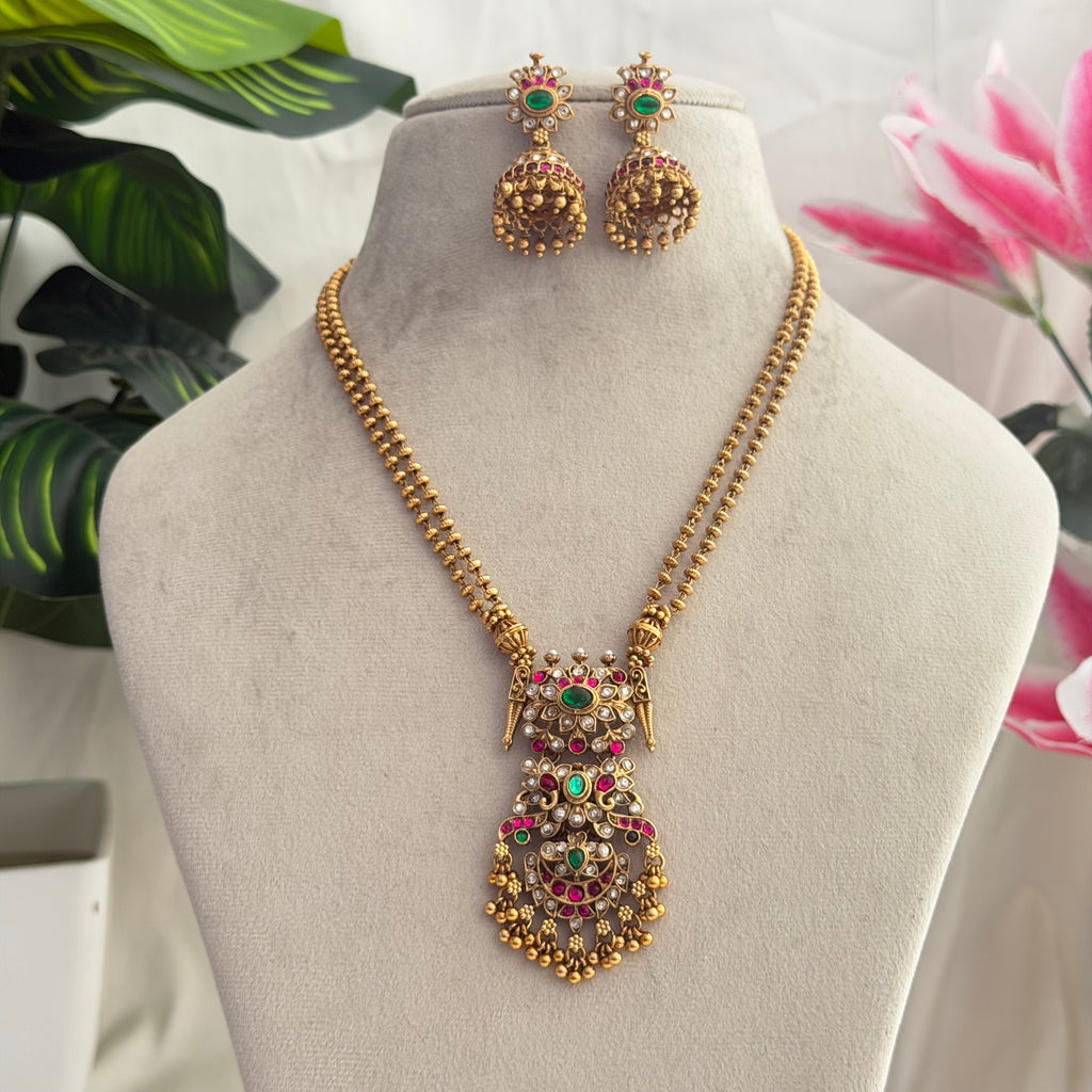 Double Chain Premium Pendant AN276 Anvika Jewels