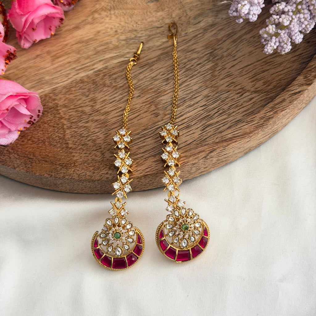Jadau Studs+ Mattal Anvika Jewels