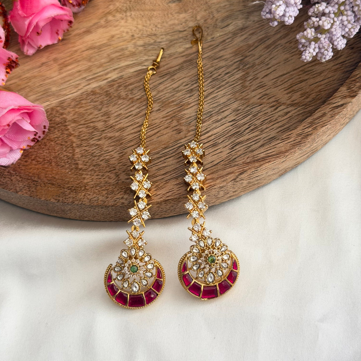 Jadau Studs+ Mattal Anvika Jewels