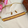 Ruby Coin Choker AN194 Anvika Jewels