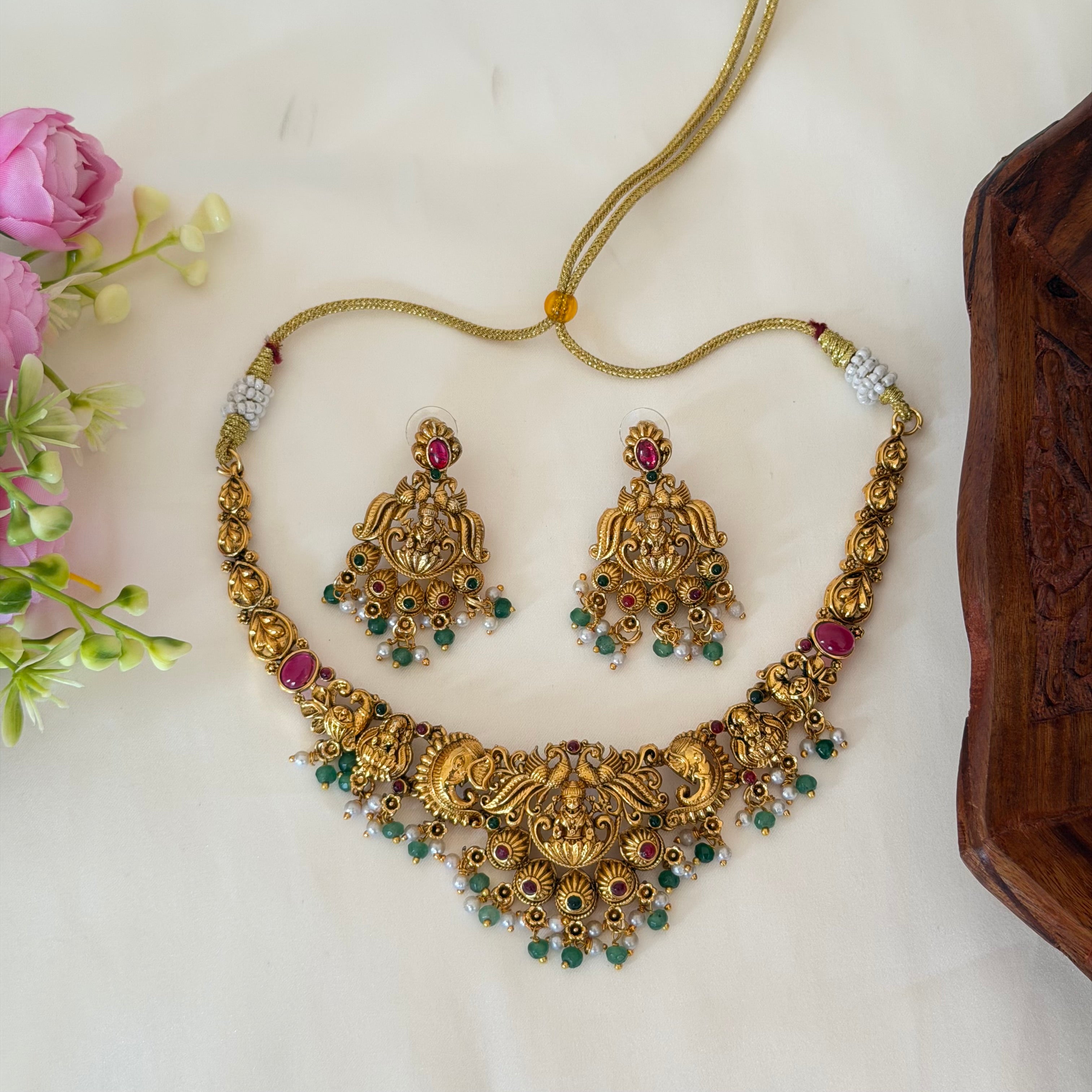 Antique Lakhsmi Necklace AN160 Anvika Jewels