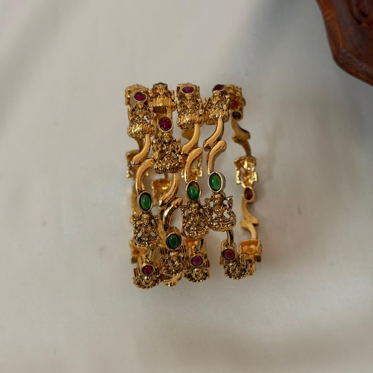 Lakshmi Multi-Stone Adjustable Bangles AB16 Anvika Jewels