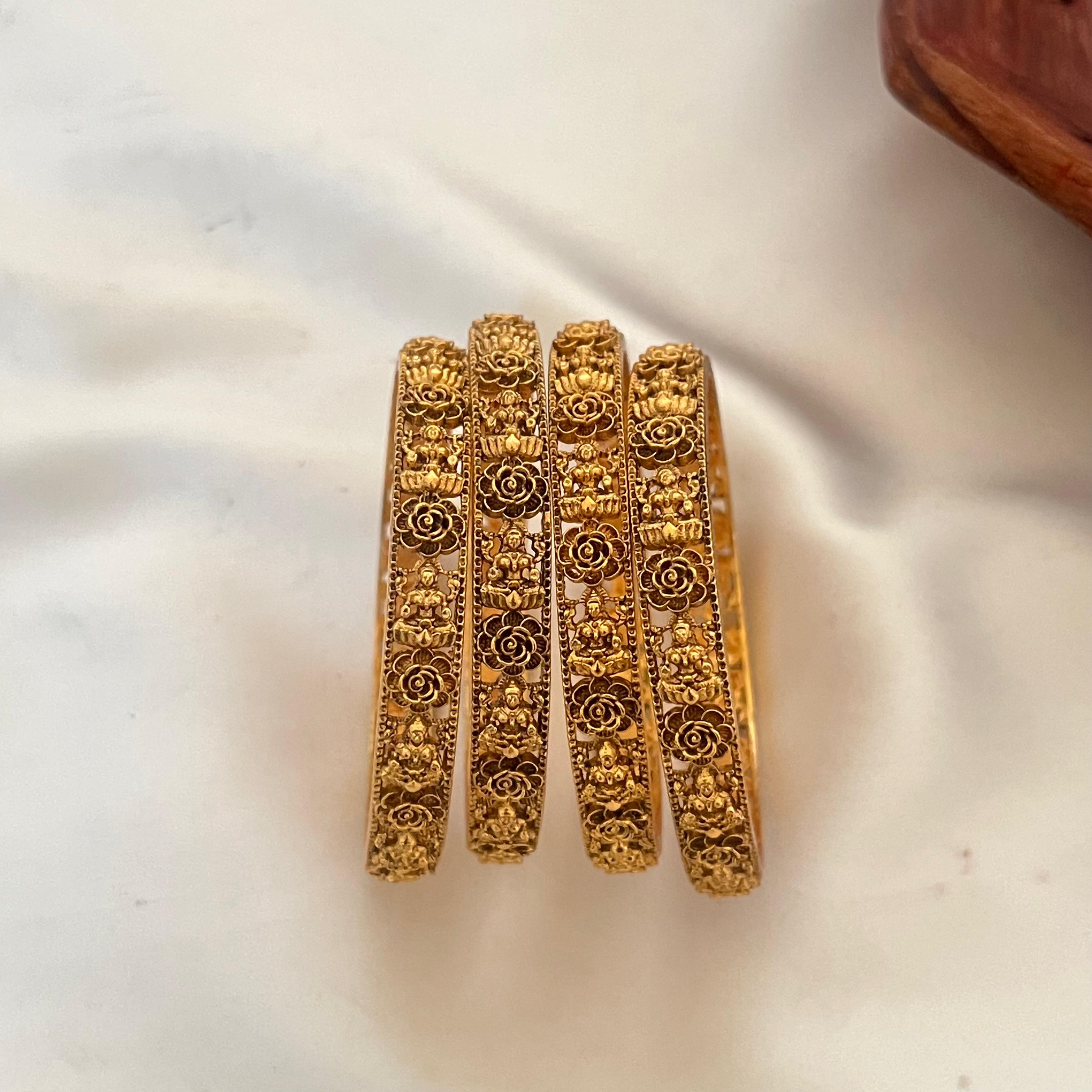 Antique Lakshmi Floral Bangles AB06