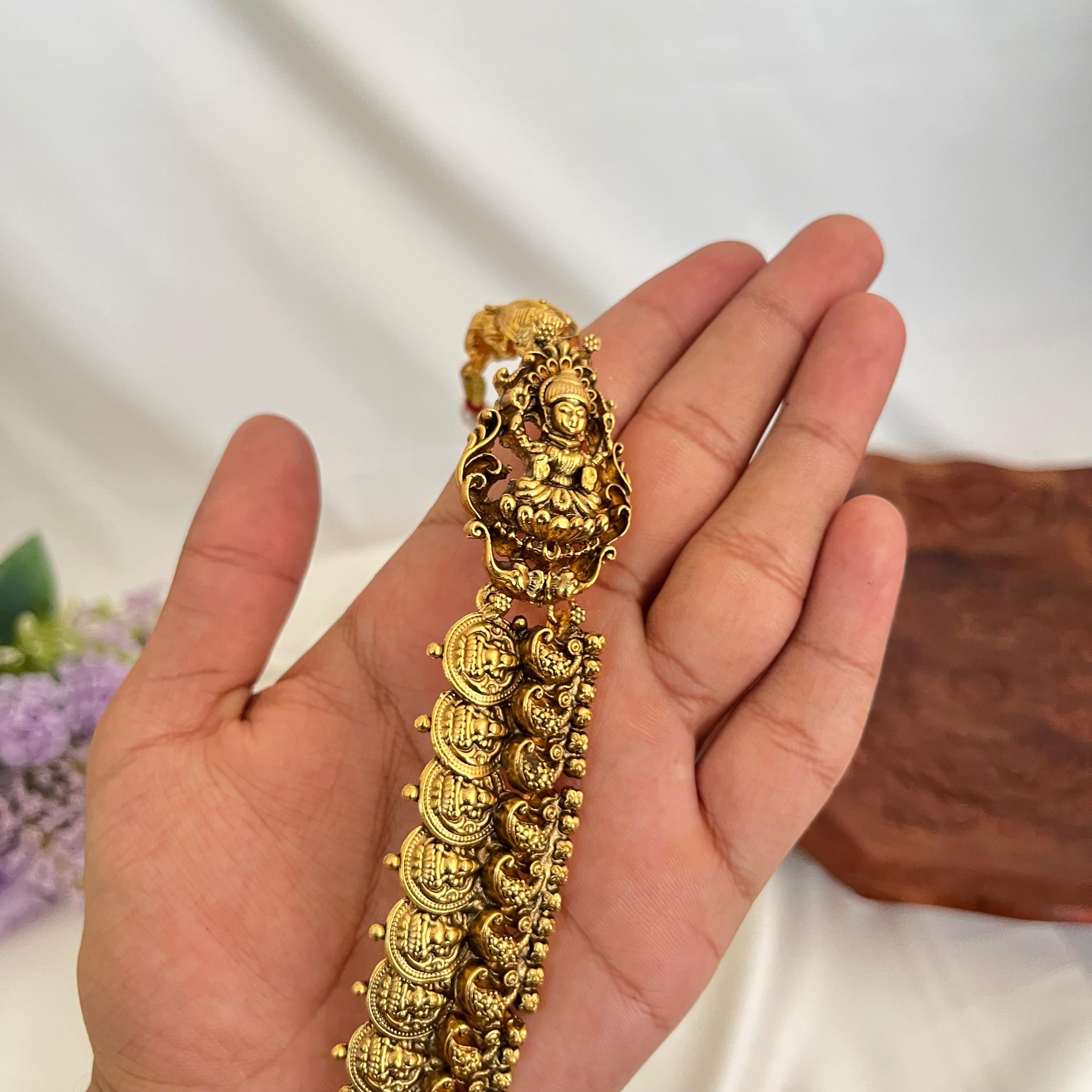 Lakshmi Coin Temple Long Haram LH04