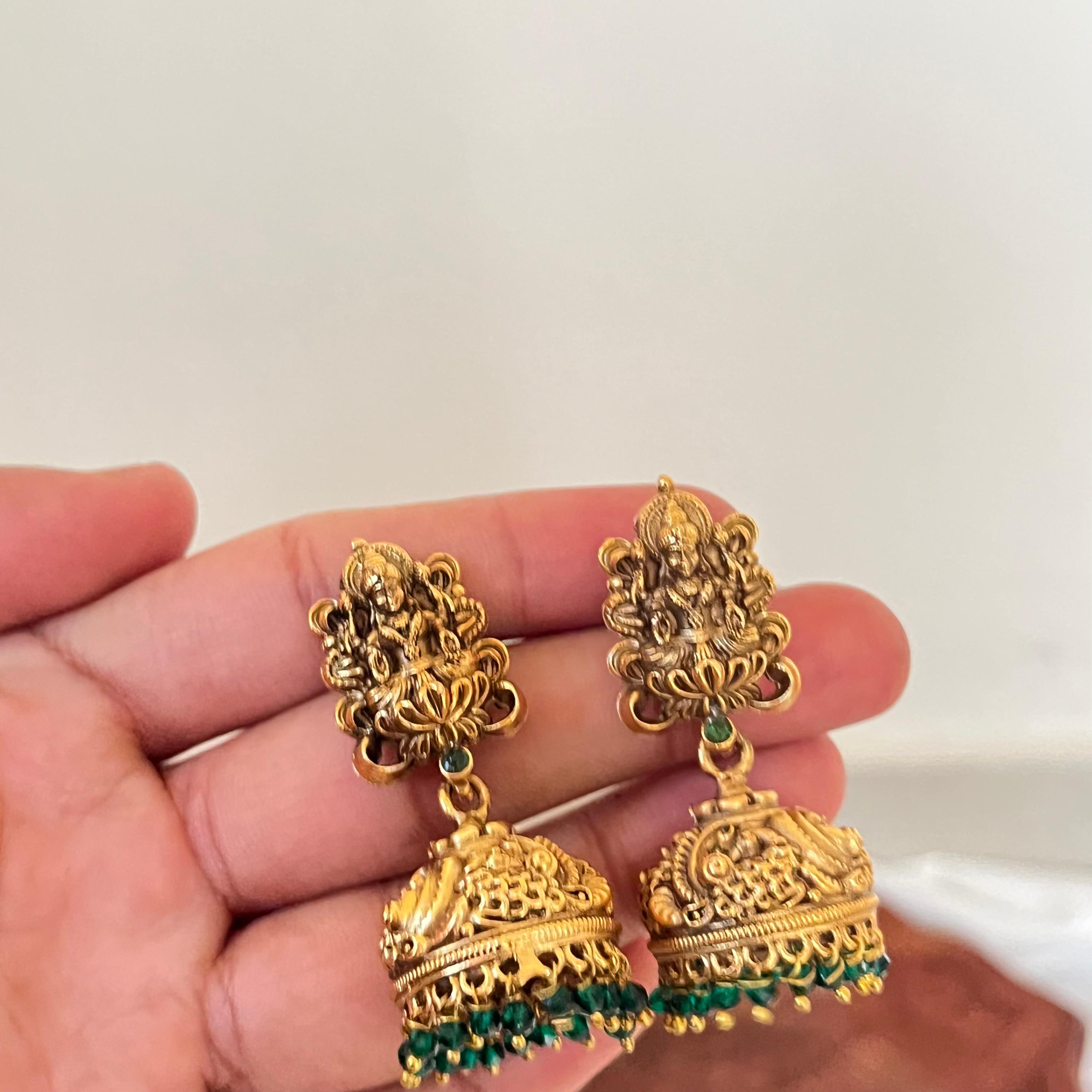 Antique Lakshmi Temple Jhumka AJ09
