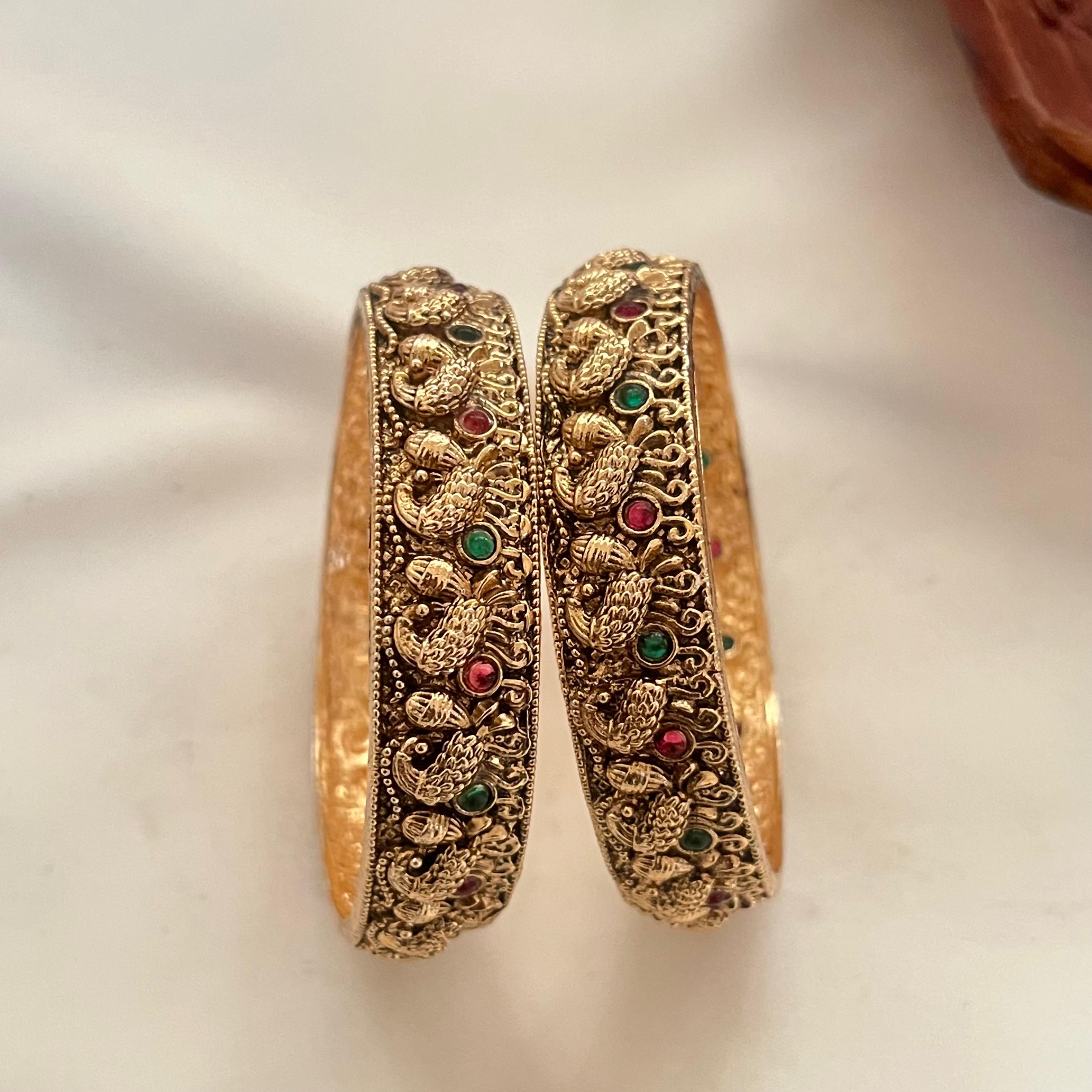 Antique Peacock Bangles AB09