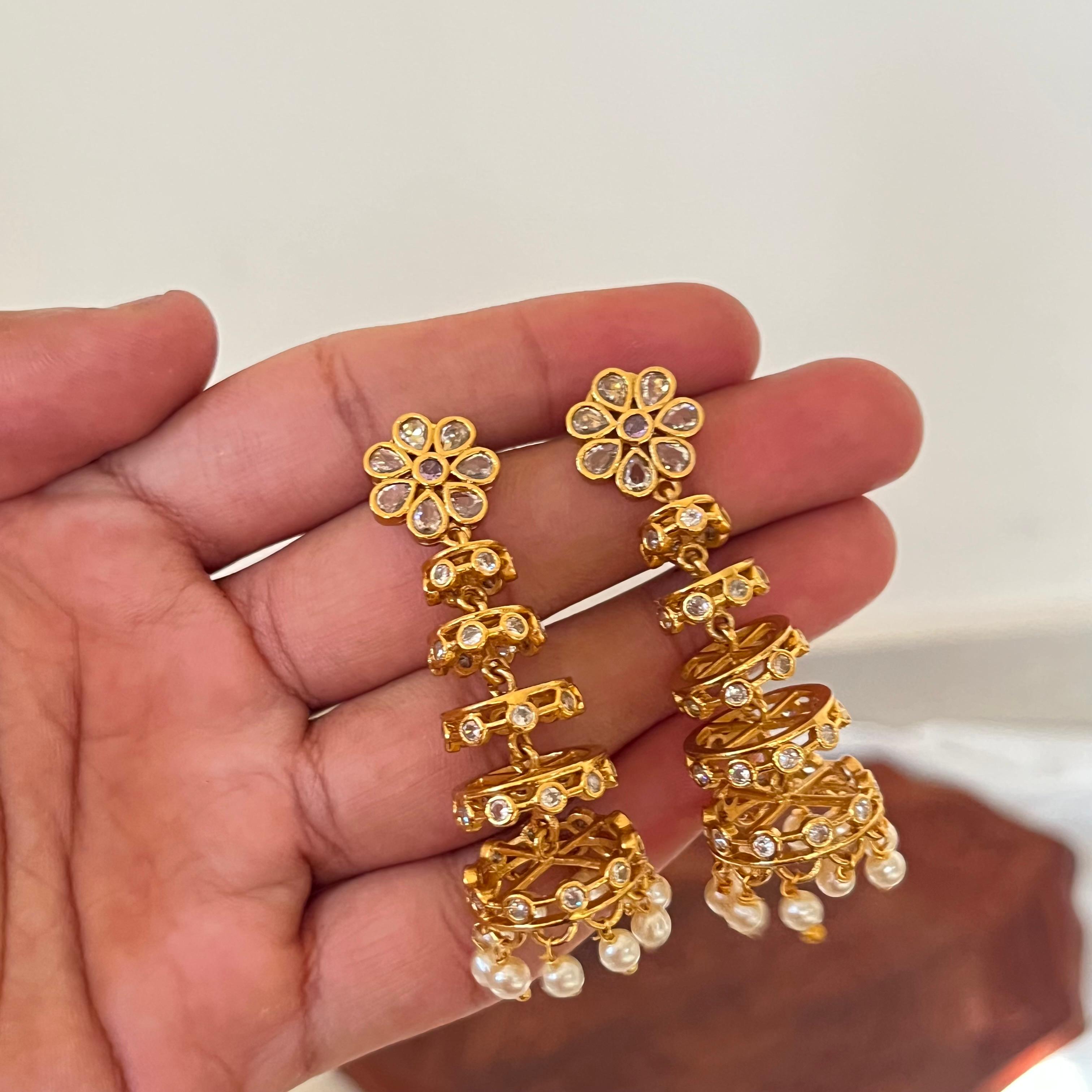 Antique Floral Layered Jhumka AJ13