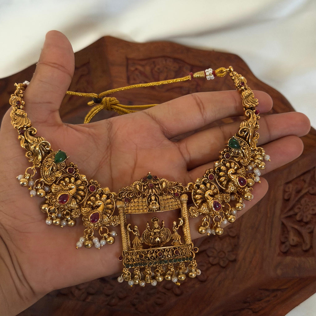 Lakshmi Peacock Choker AN86 Anvika Jewels