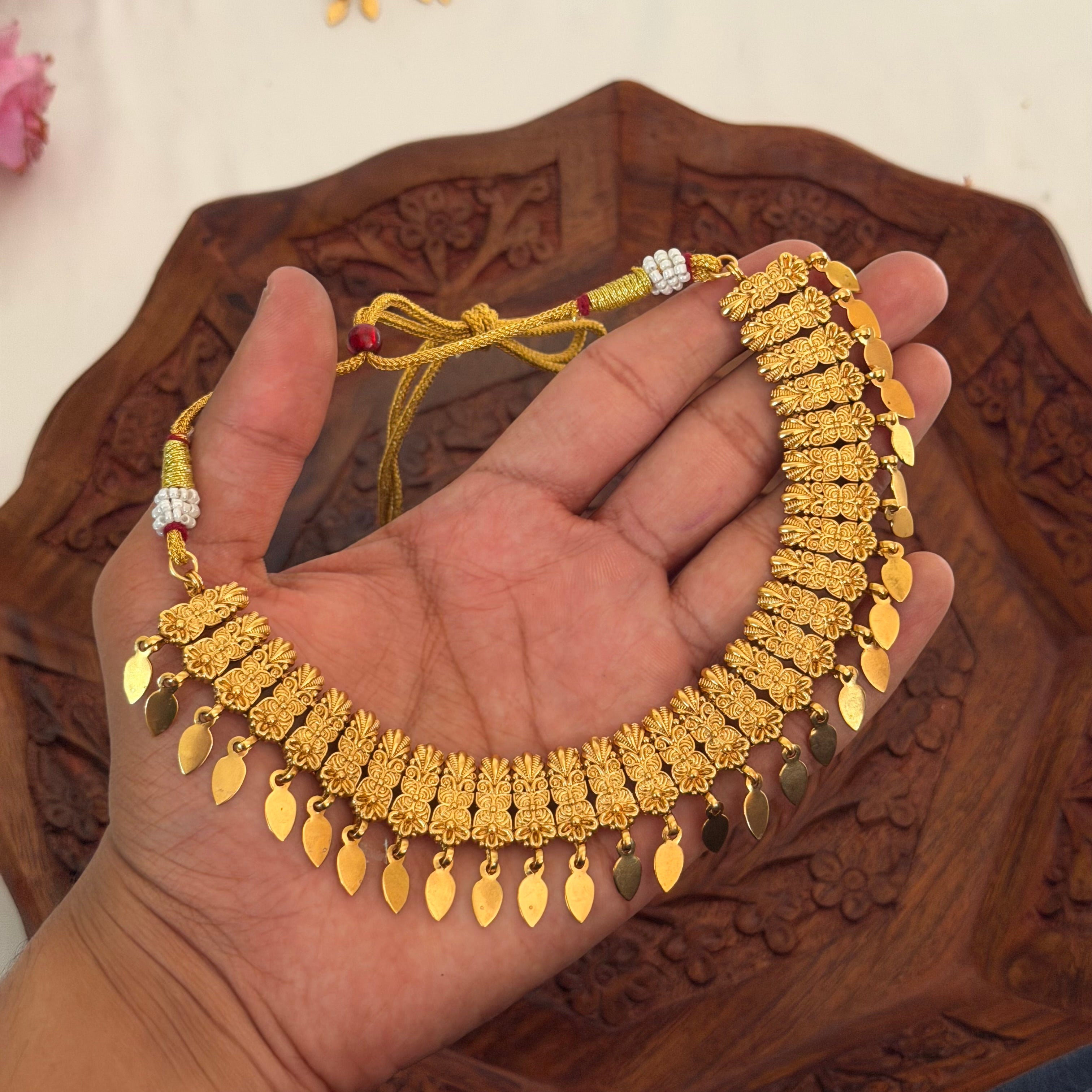 Gold Finish Elakkathali AN173 Anvika Jewels