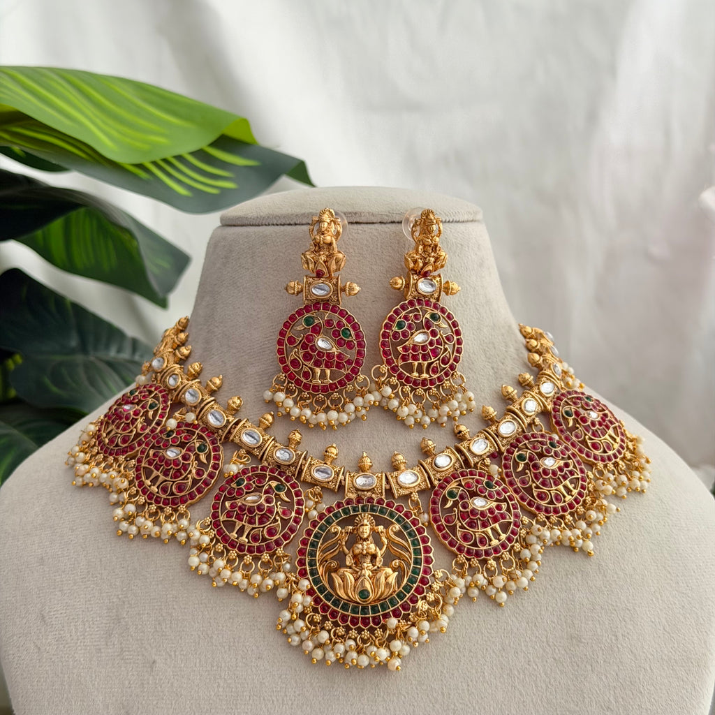 Ruby Kundan Necklace AN265 Anvika Jewels