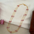 Pink Beaded Necklace AN186 Anvika Jewels