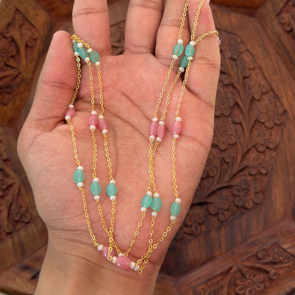 Multicolour Beaded Necklace AN189 Anvika Jewels
