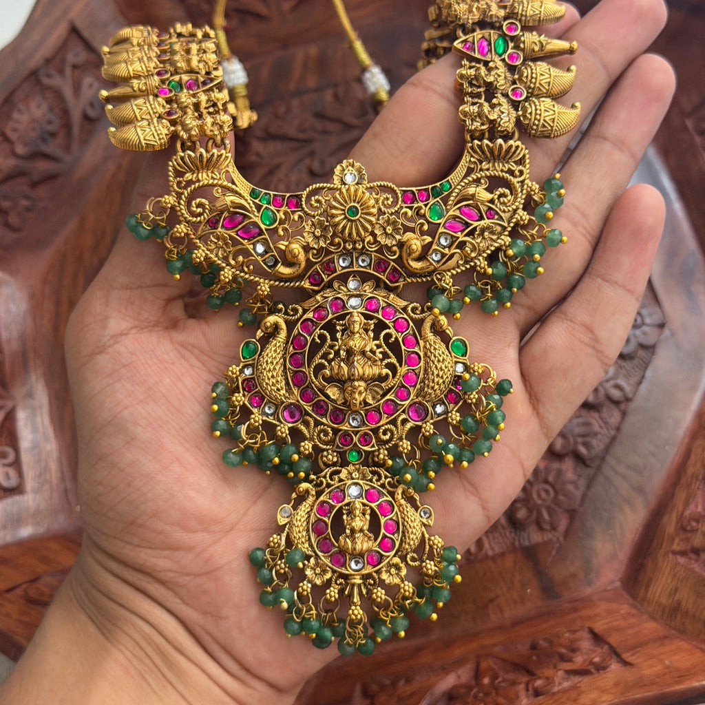 Green Pearl Lakshmi Choker LH29 Anvika Jewels