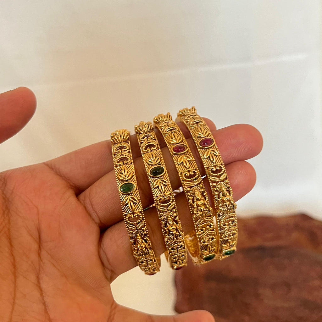 Antique Lakshmi Floral Bangles AB12