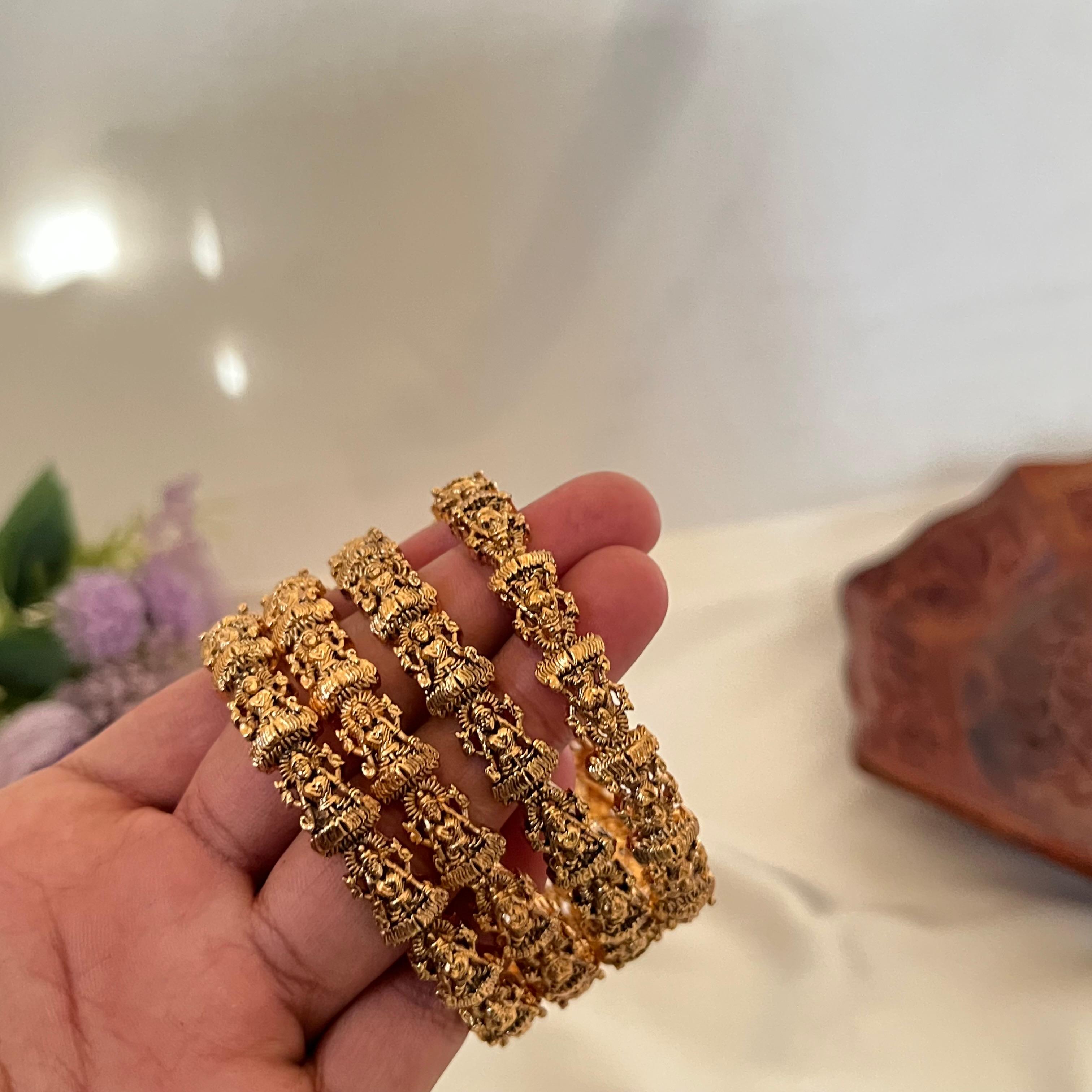 Antique Lakshmi Temple Bangles AB07