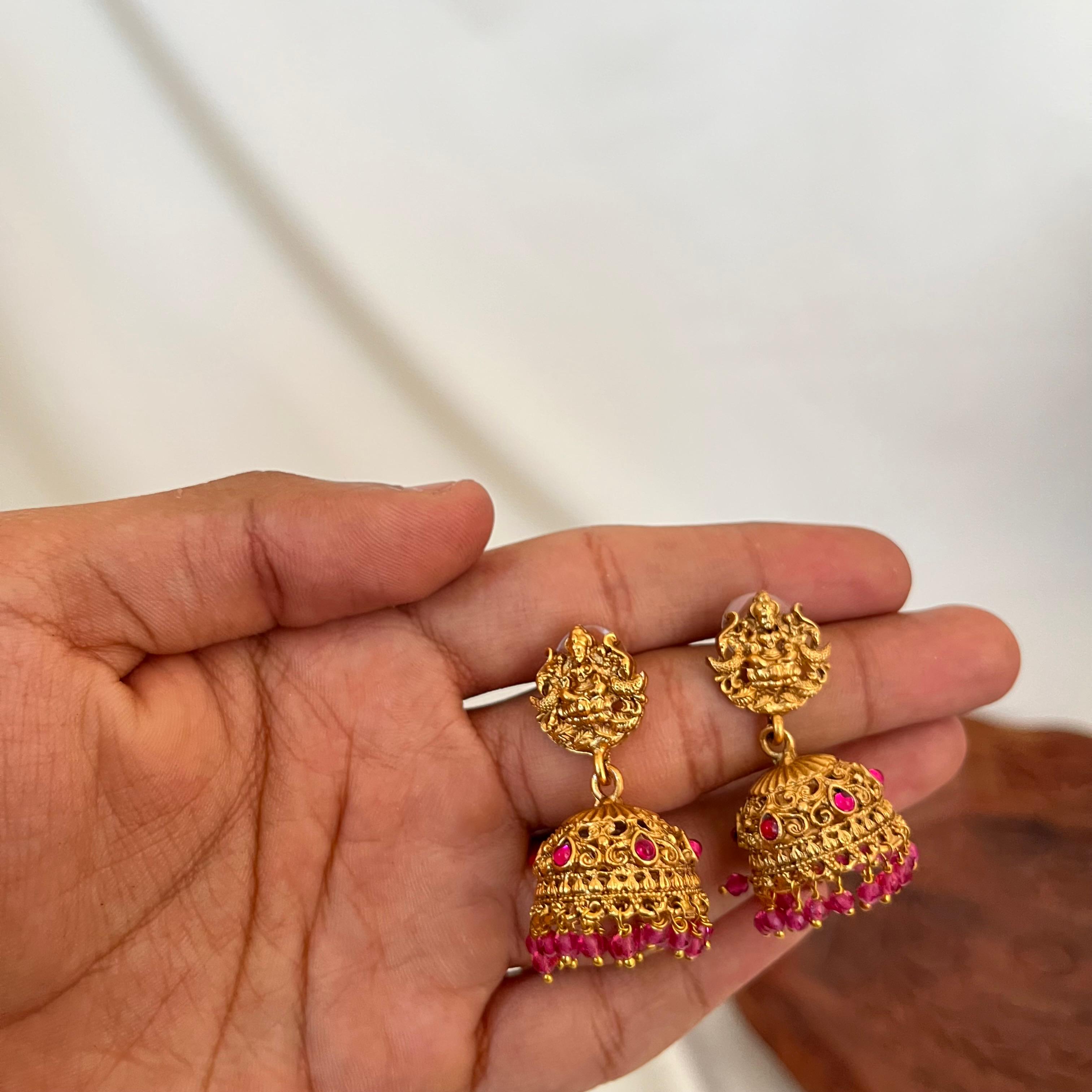 Lakshmi Temple Pink Long Haram LH13