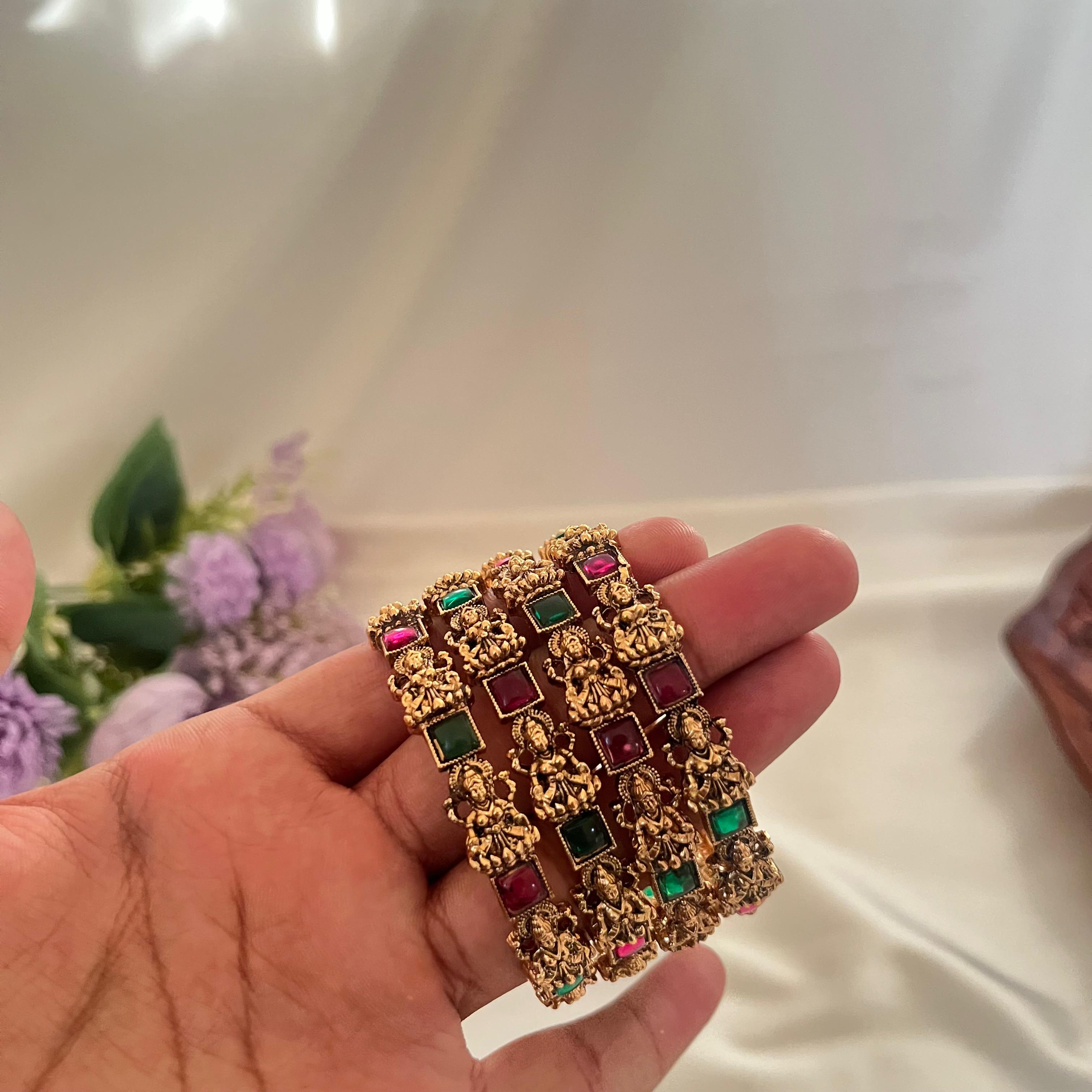 Antique Lakshmi Stone Bangles AB08