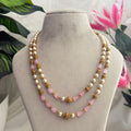 Double Layer Pink Beads Necklace AN272 Anvika Jewels