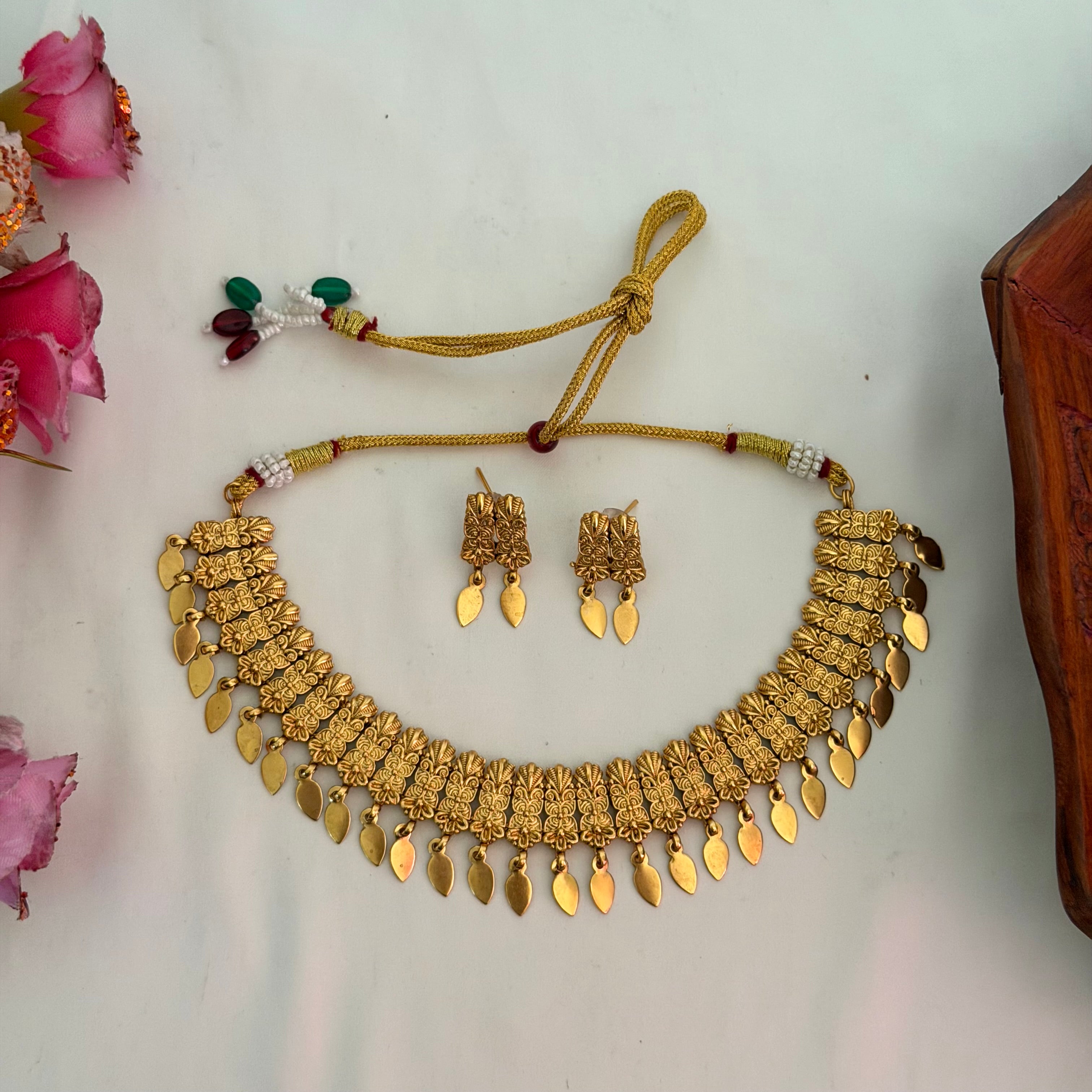 Gold Finish Elakkathali AN173 Anvika Jewels