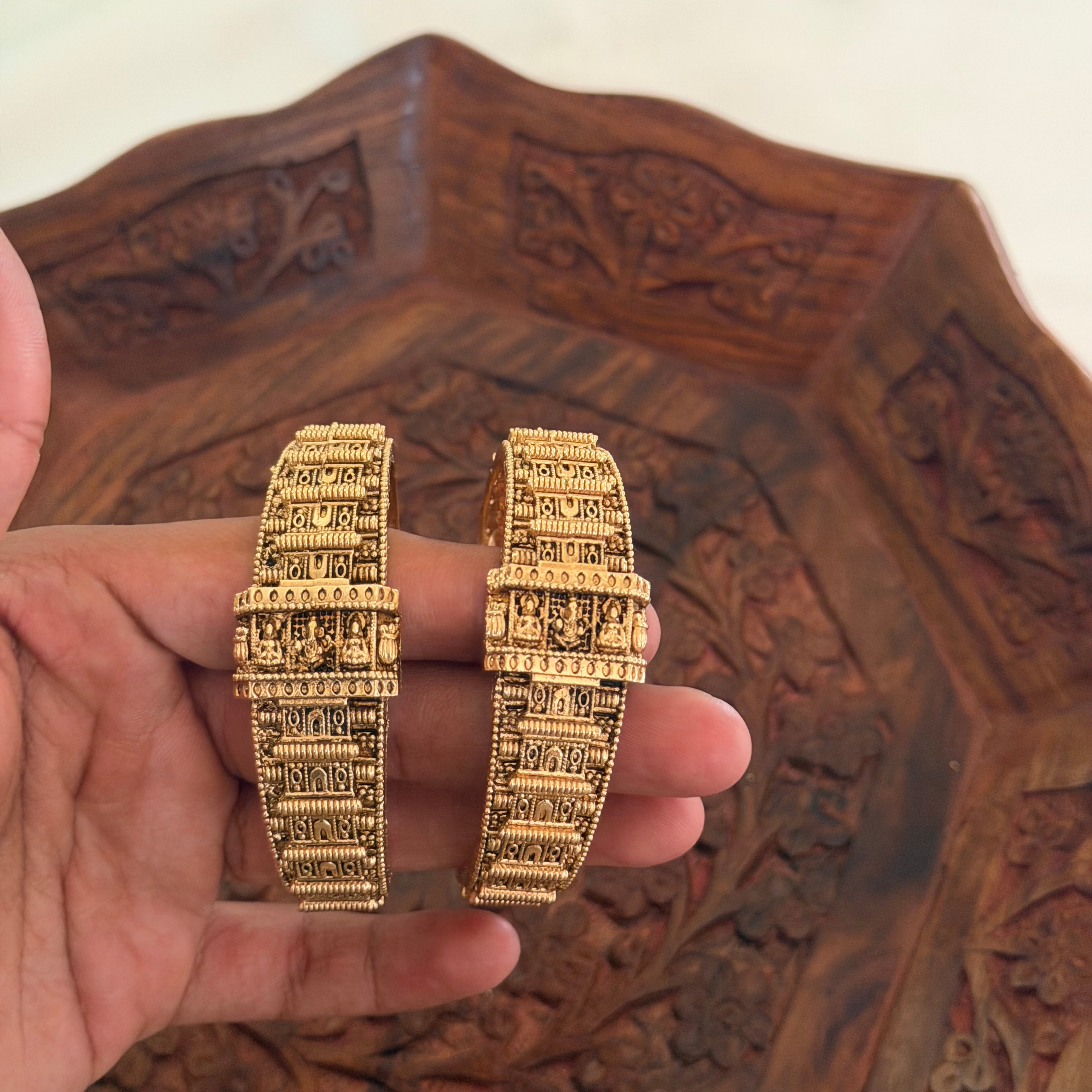 Premium Antique Temple Bangles AB20 Anvika Jewels