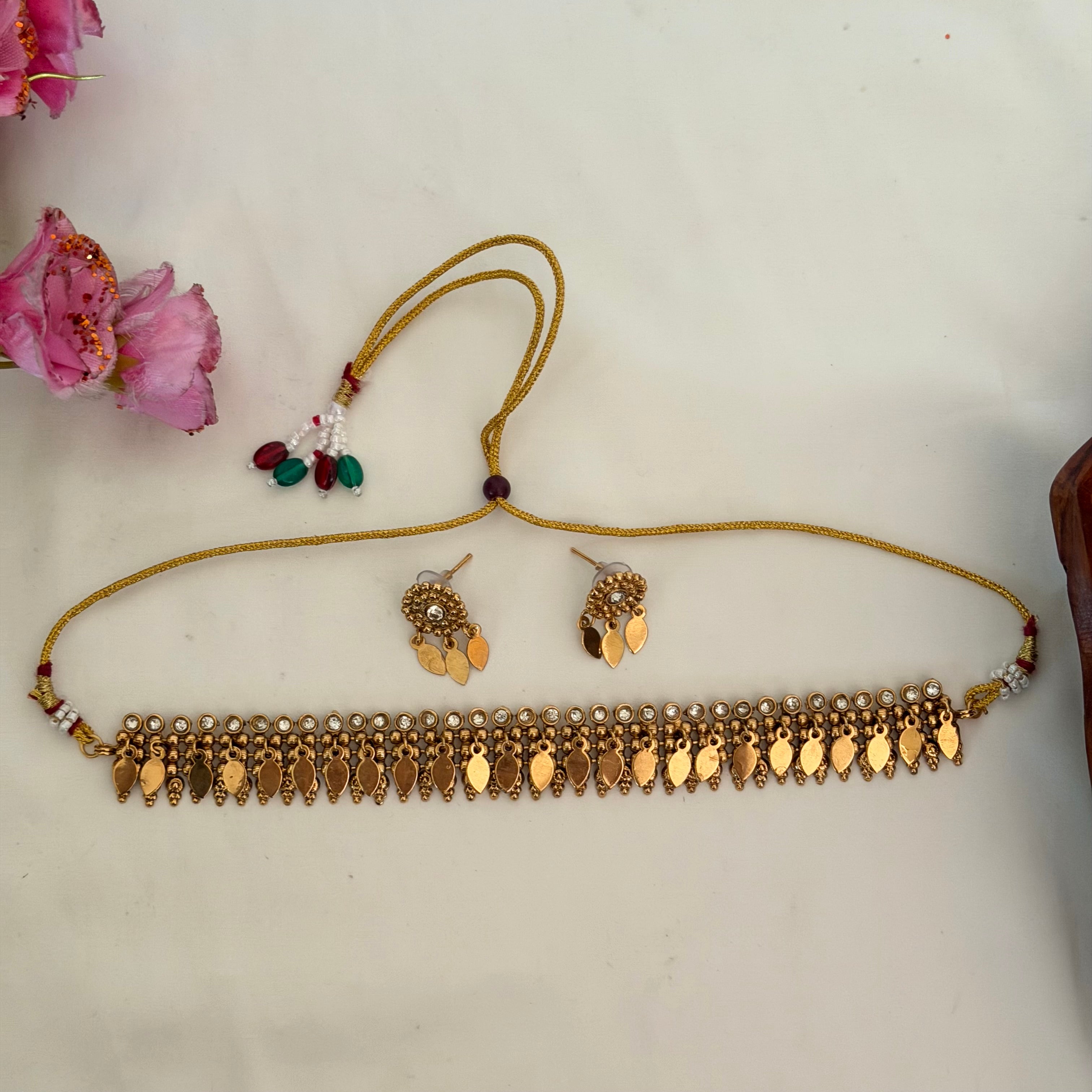 White Stone Elakkathali AN172 Anvika Jewels