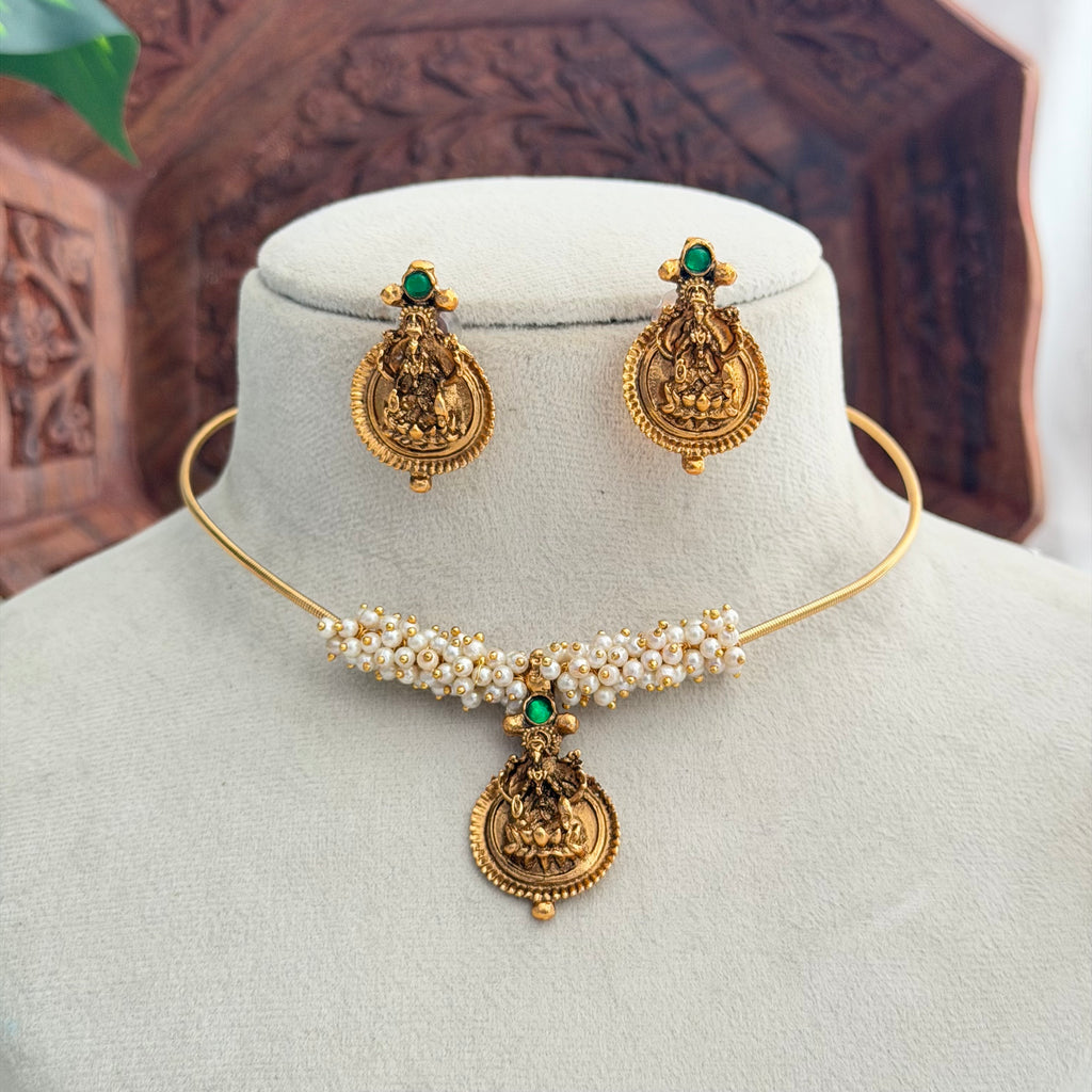 White Pearl Halsi AN284 Anvika Jewels