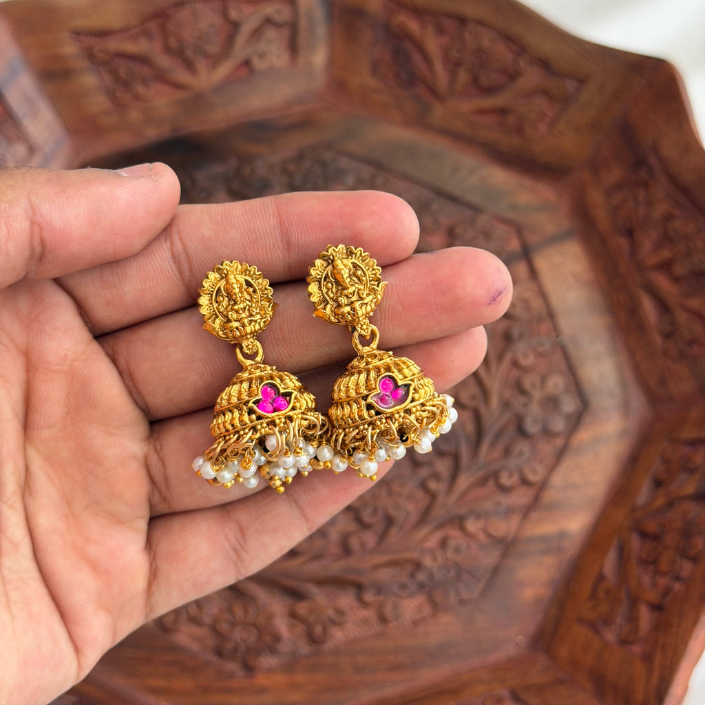 Gold Look Lakshmi Necklace AN258 Anvika Jewels