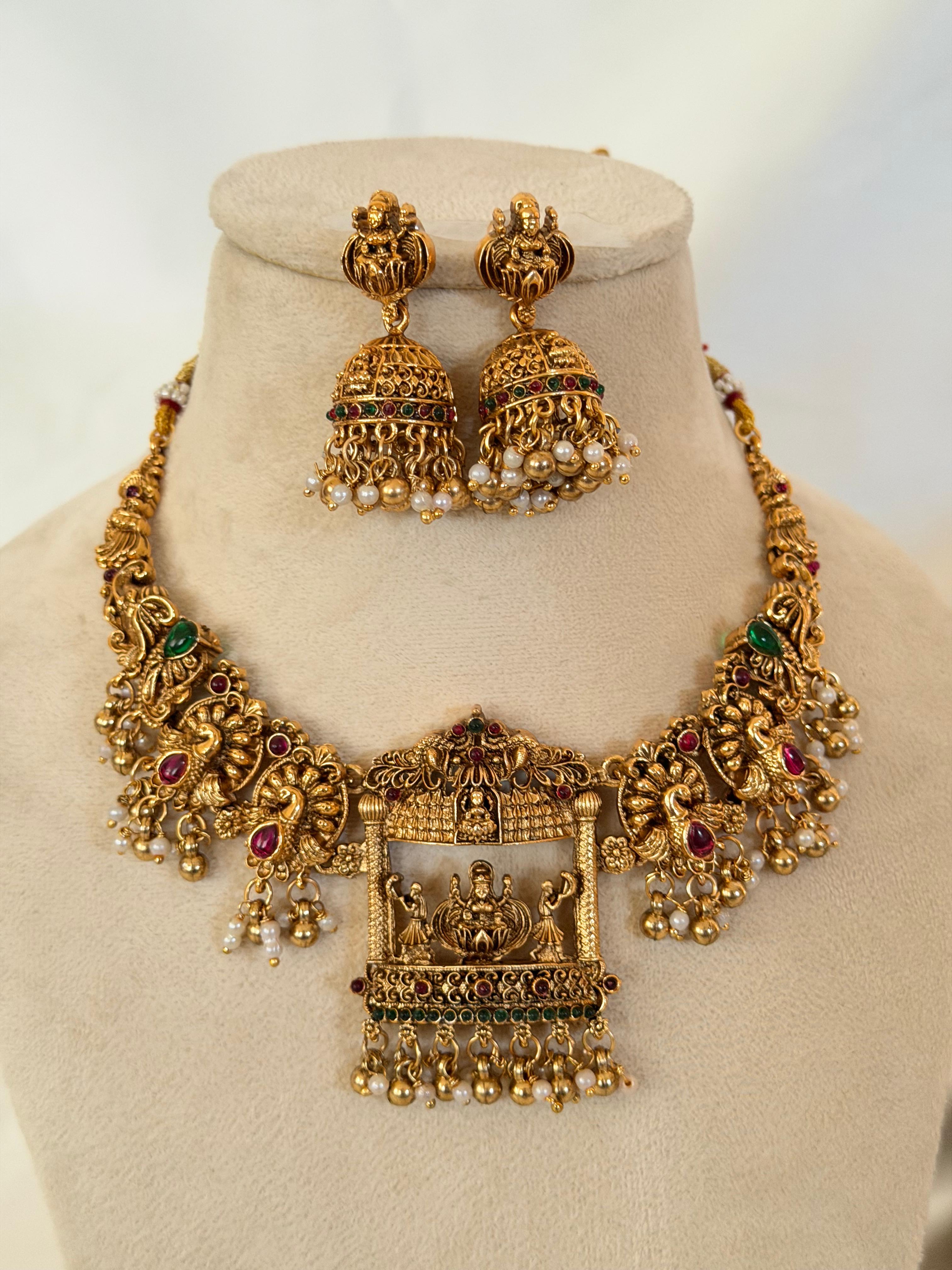 Lakshmi Peacock Choker AN86 Anvika Jewels