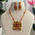 Temple Coral Necklace AN287 Anvika Jewels