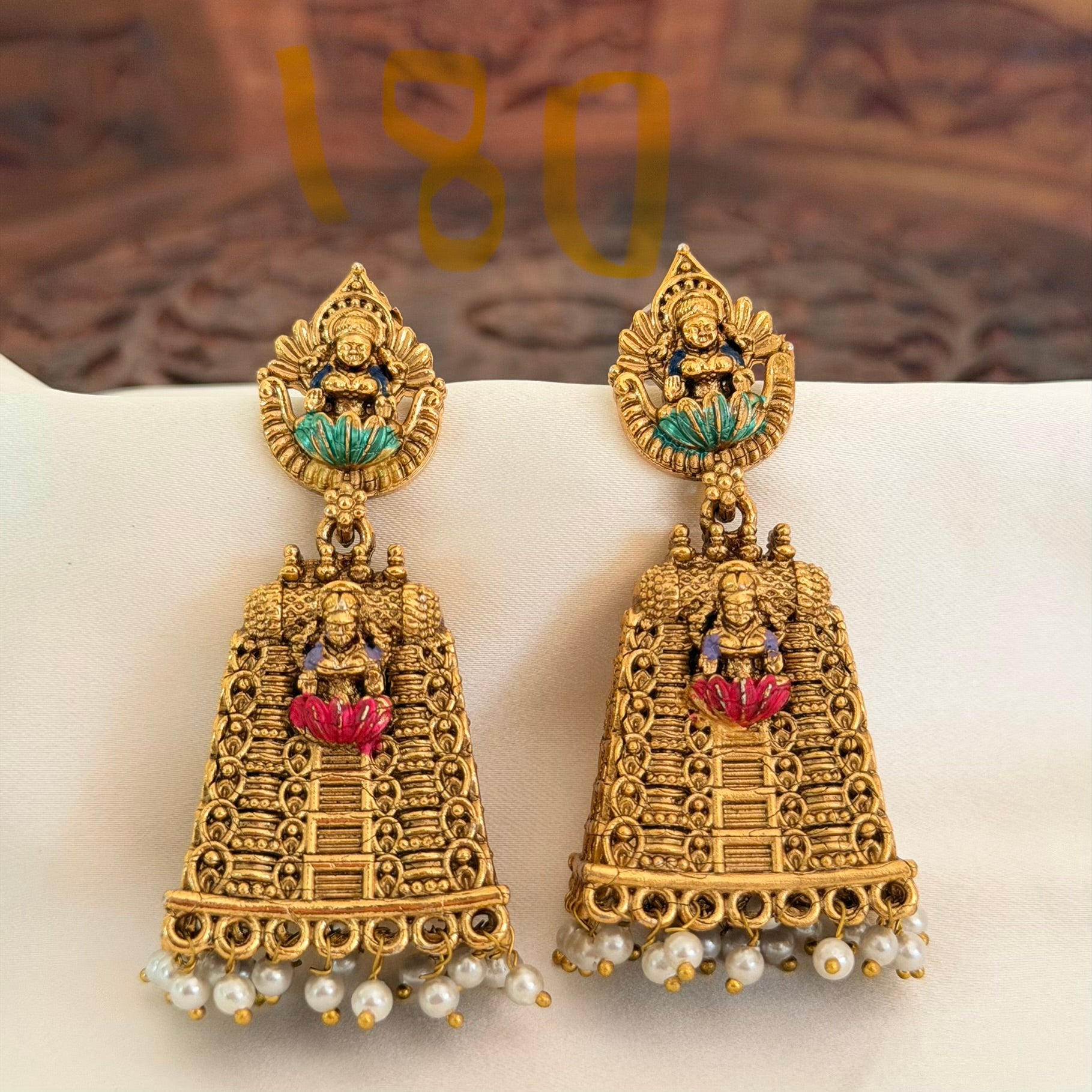 Premium Temple Gopuram Jhumka AJ24 Anvika Jewels