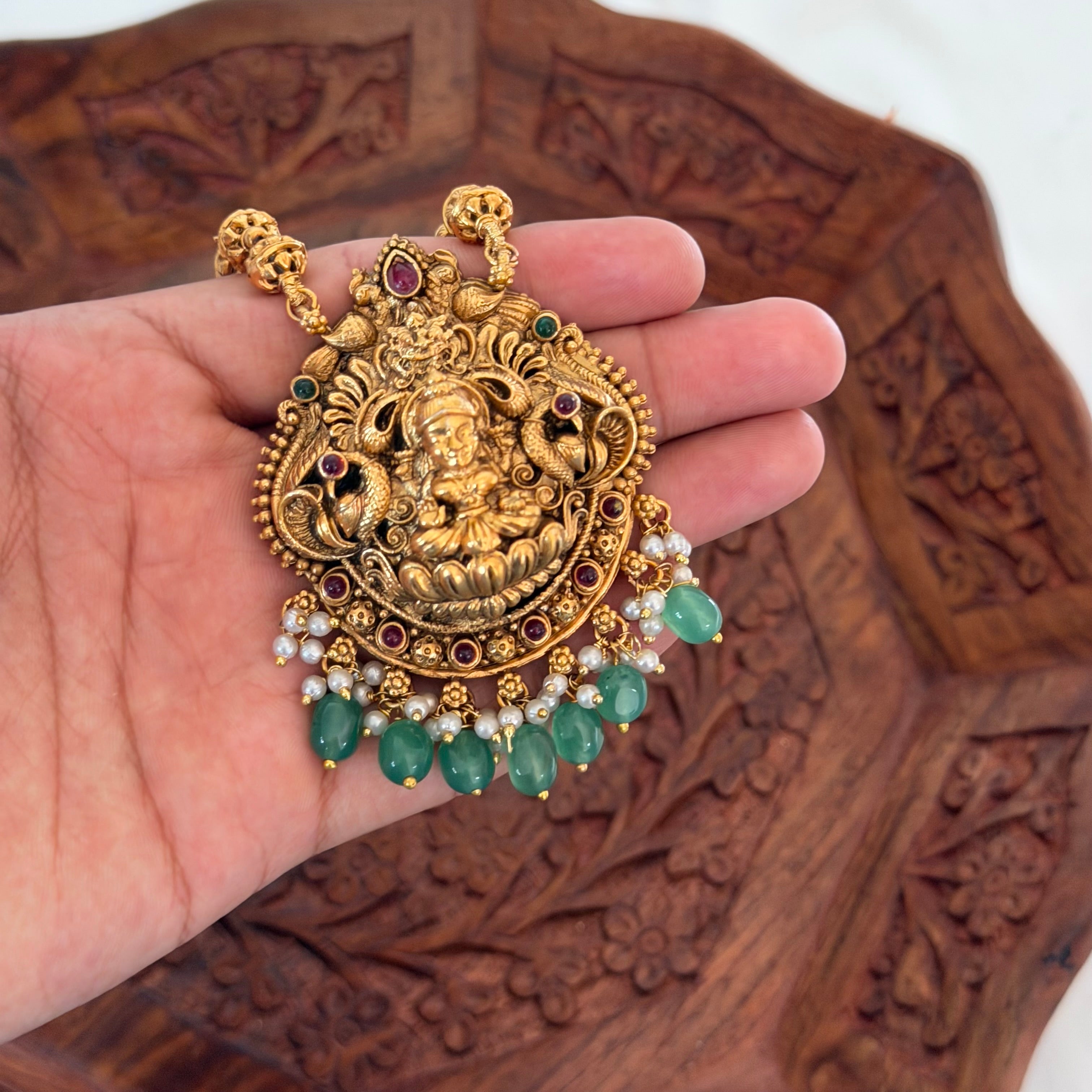 Temple Lakshmi Pendant AN05 Anvika Jewels
