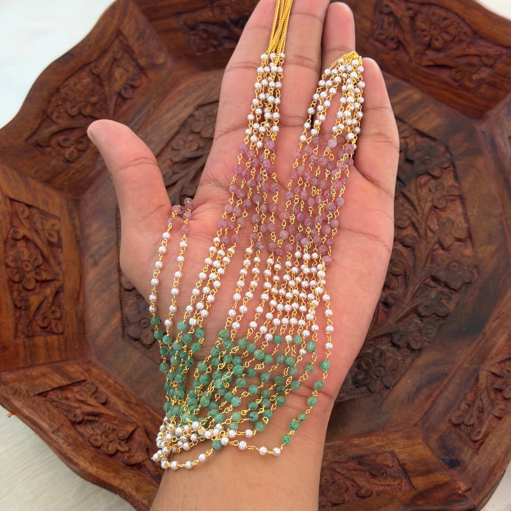 Multicolour Beaded Necklace AN191 Anvika Jewels