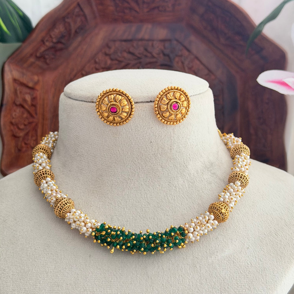 Antique Multi Colour Necklace AN277 Anvika Jewels