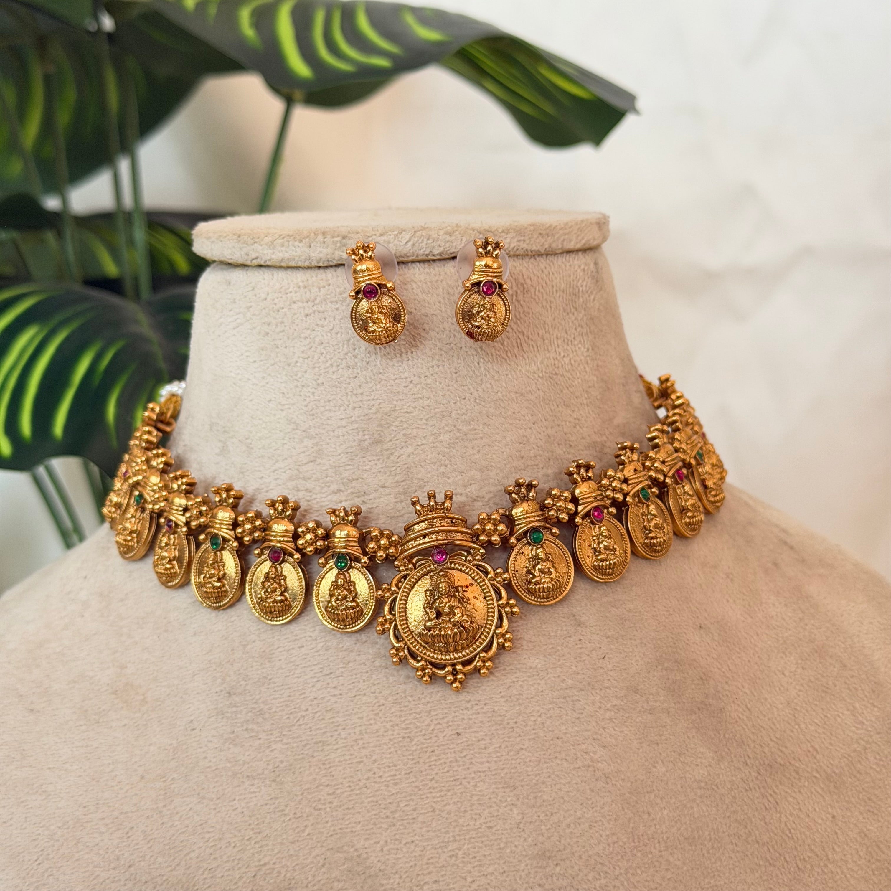 Coin Lakshmi Necklace AN197 Anvika Jewels