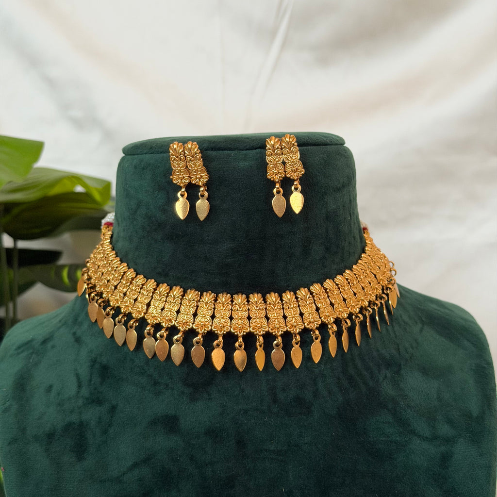 Gold Finish Elakkathali AN173 Anvika Jewels