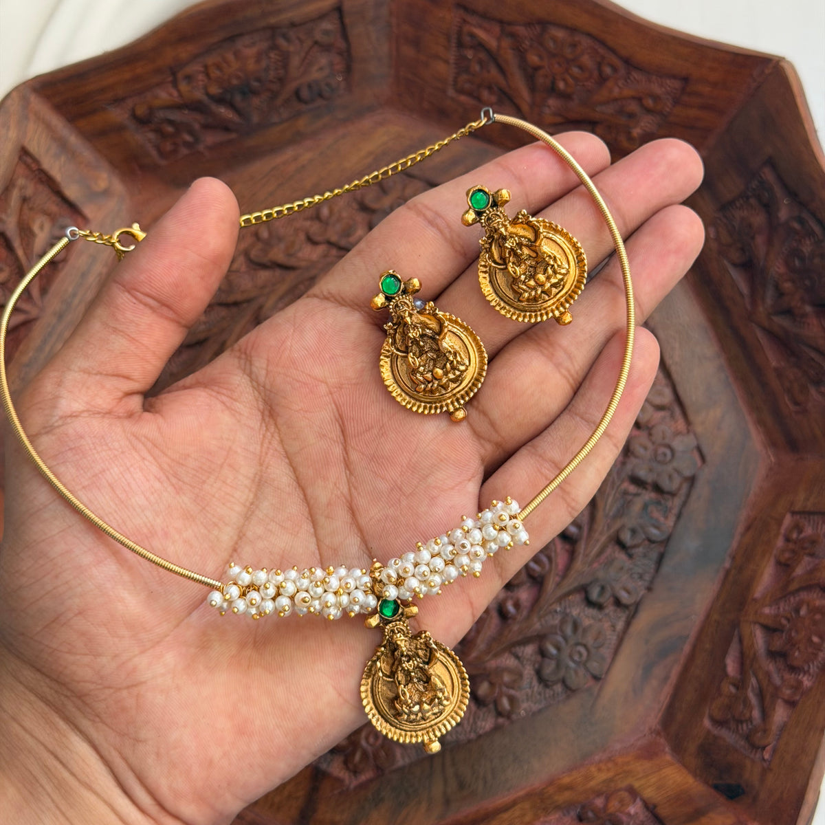 White Pearl Halsi AN284 Anvika Jewels