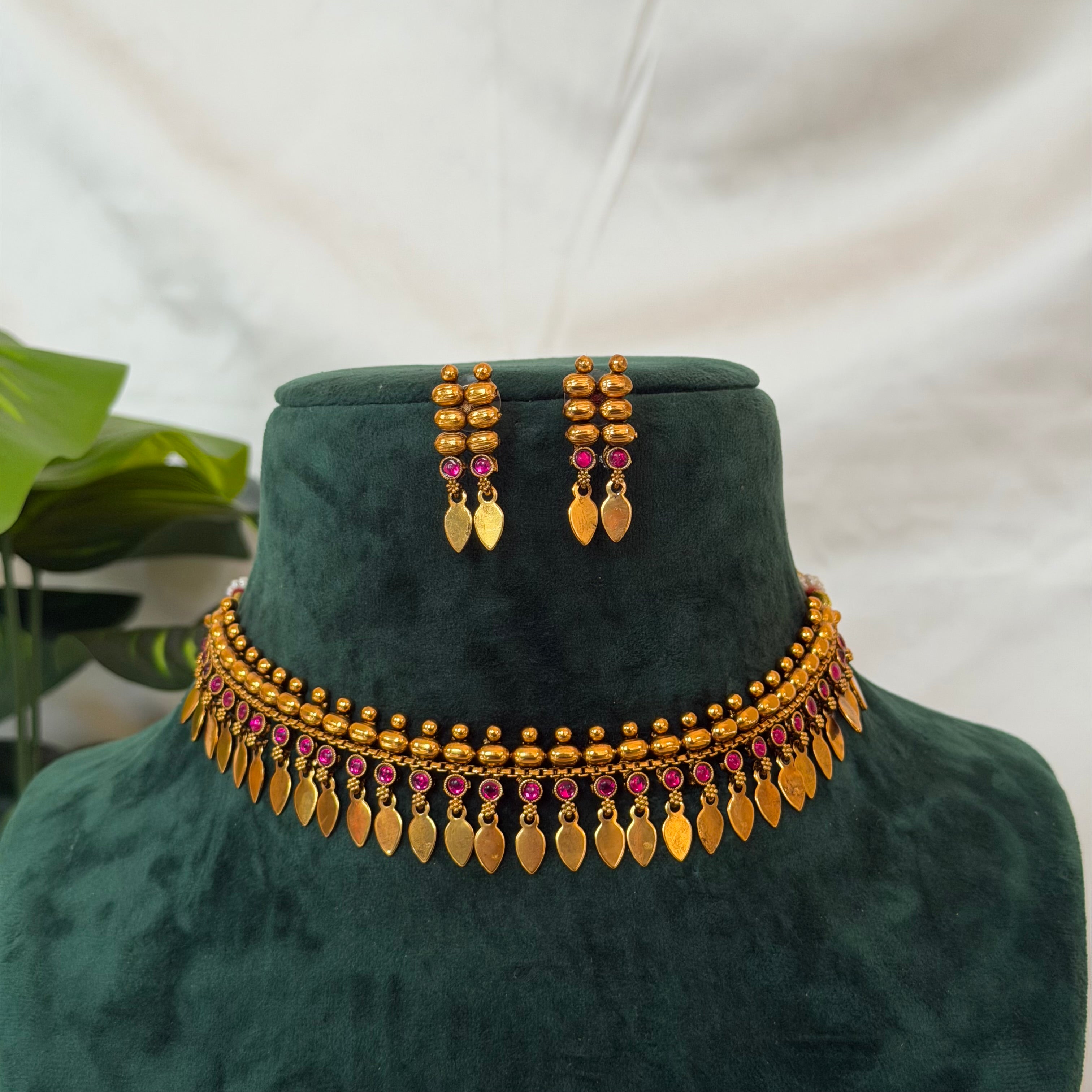 Ruby Stone Elakkathali Anvika Jewels