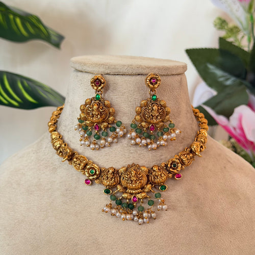 Antique Lakshmi Necklace AN224 Anvika Jewels