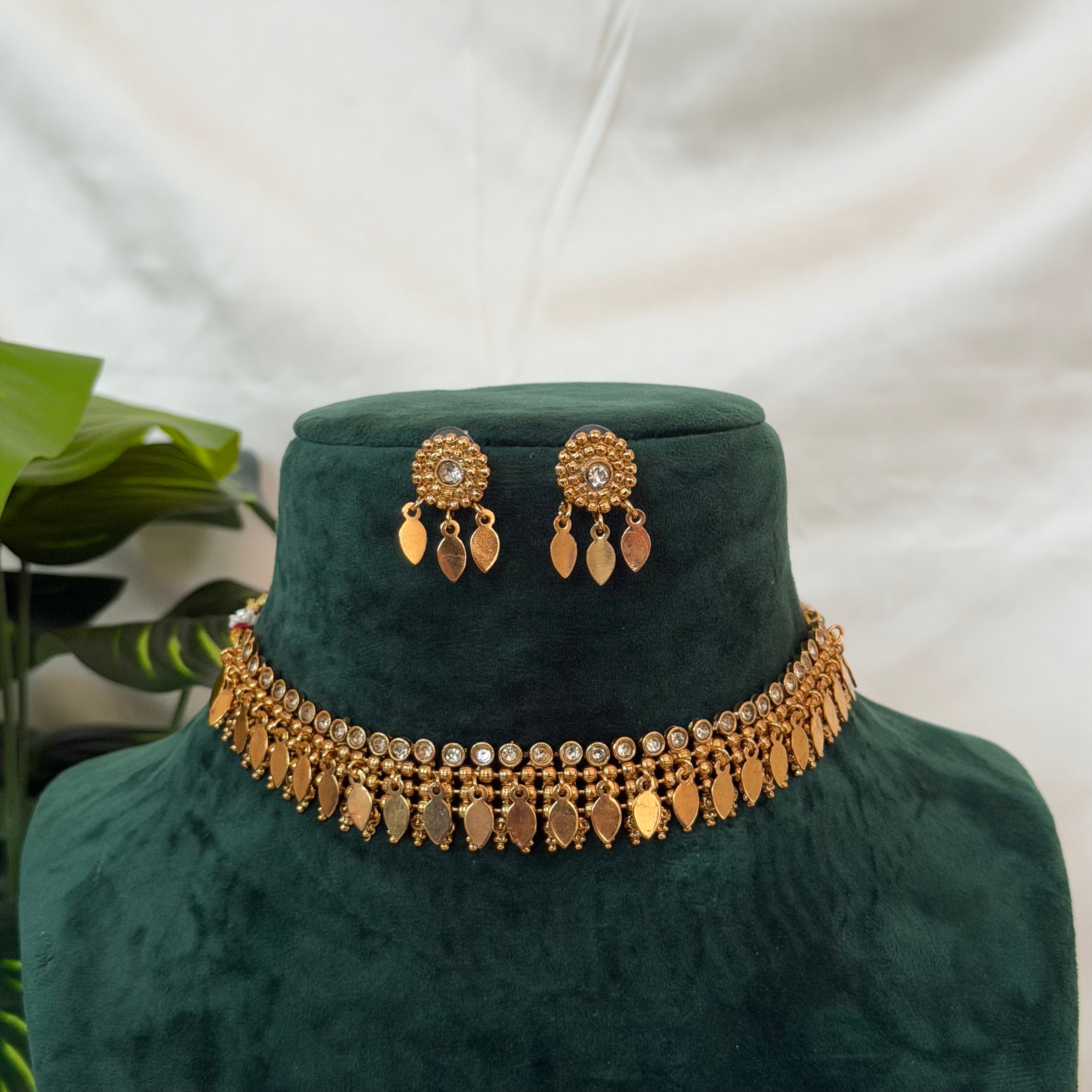 White Stone Elakkathali AN172 Anvika Jewels