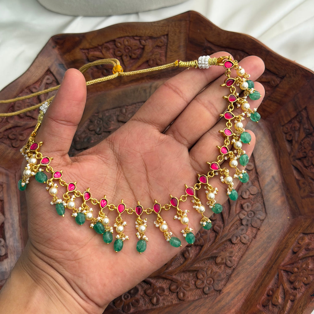Jadau Kundan Necklace AL14 Anvika Jewels