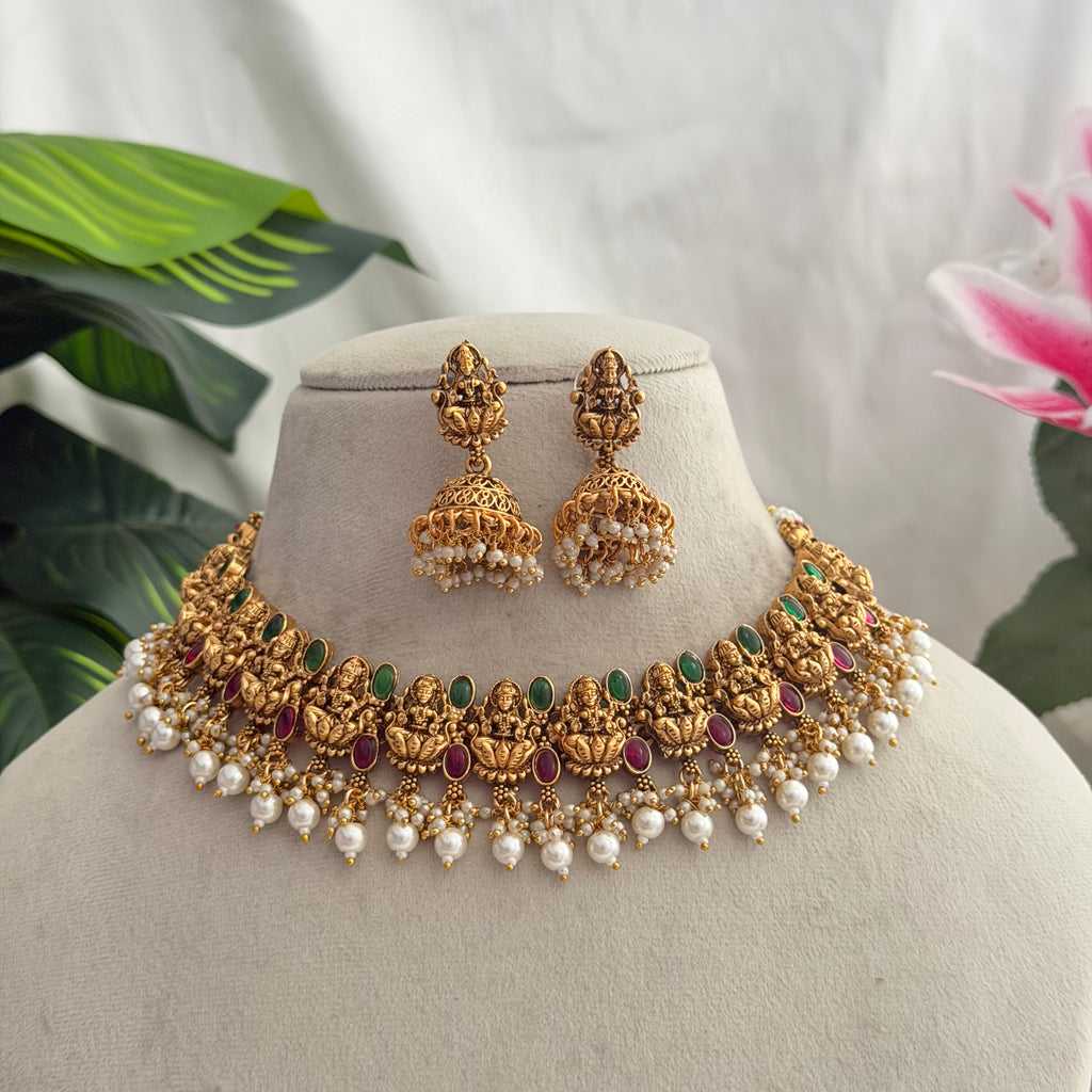 Premium White Pearl Choker AN269 Anvika Jewels