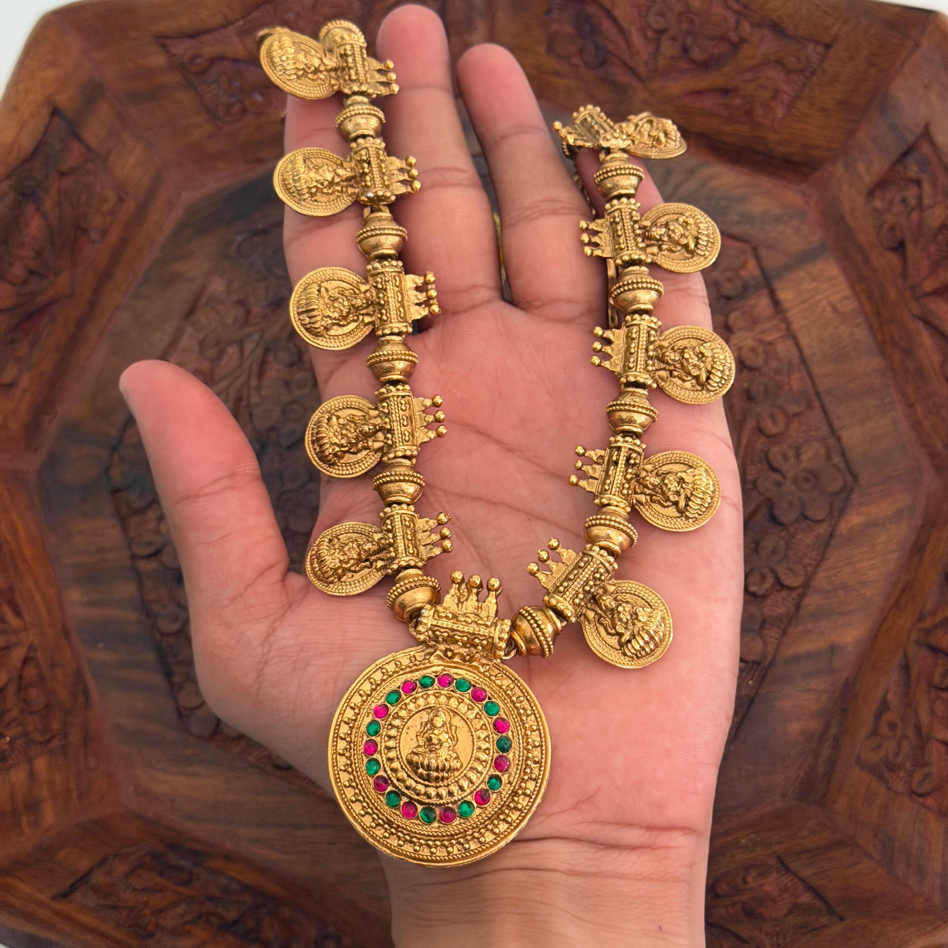Lakshmi Coin Long Haram Anvika Jewels