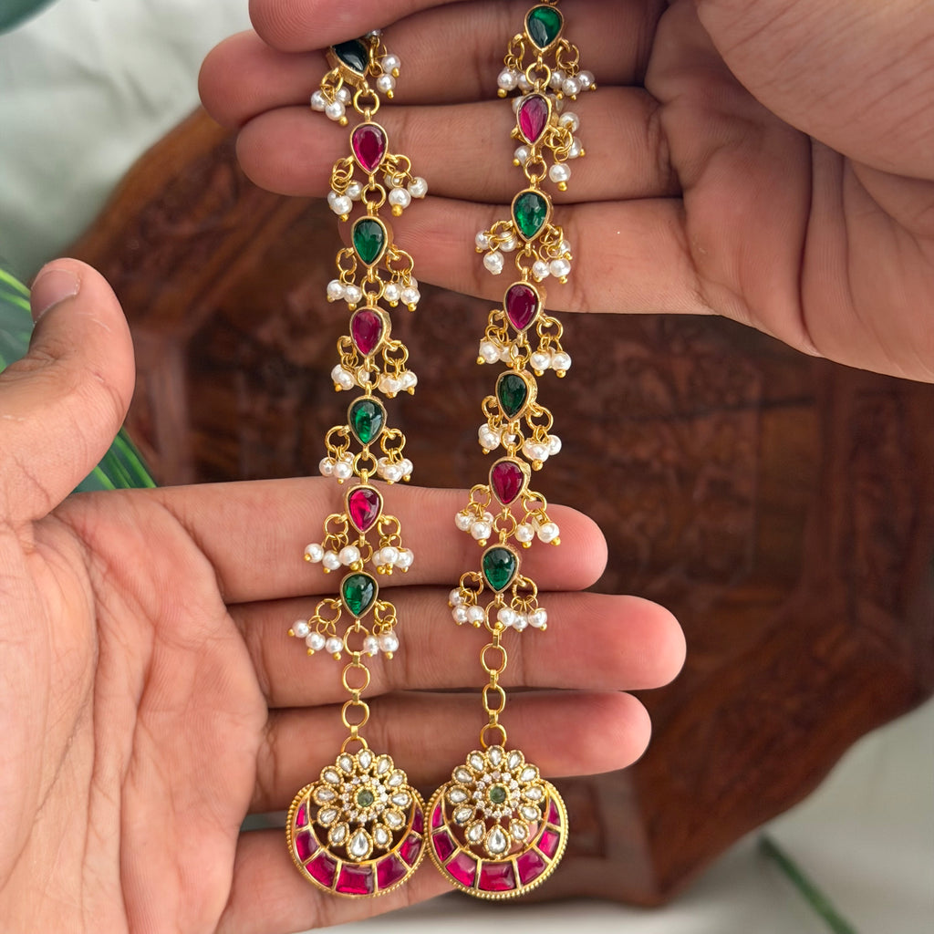 Jadau Studs+Mattal AJ32 Anvika Jewels