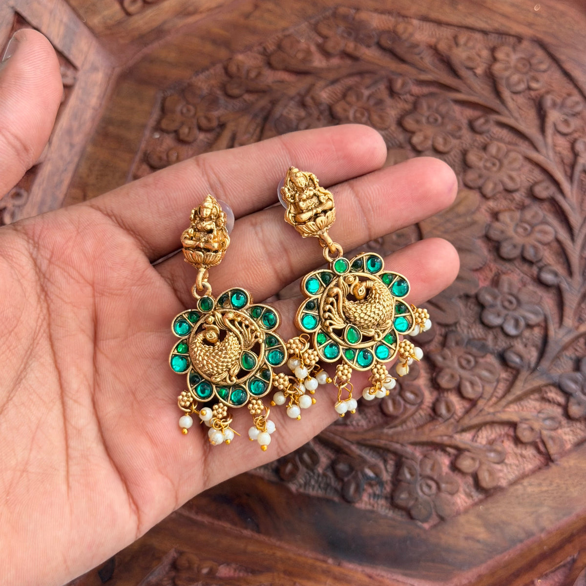 Green Kundan Necklace AN266 Anvika Jewels