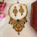 Emerald Royale Antique Necklace Set AN157 Anvika Jewels