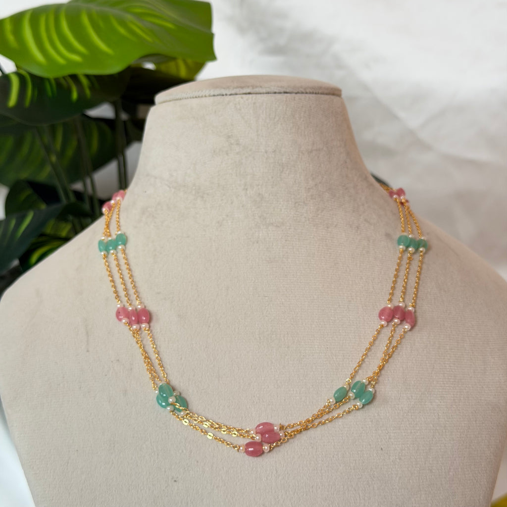 Multicolour Beaded Necklace AN189 Anvika Jewels