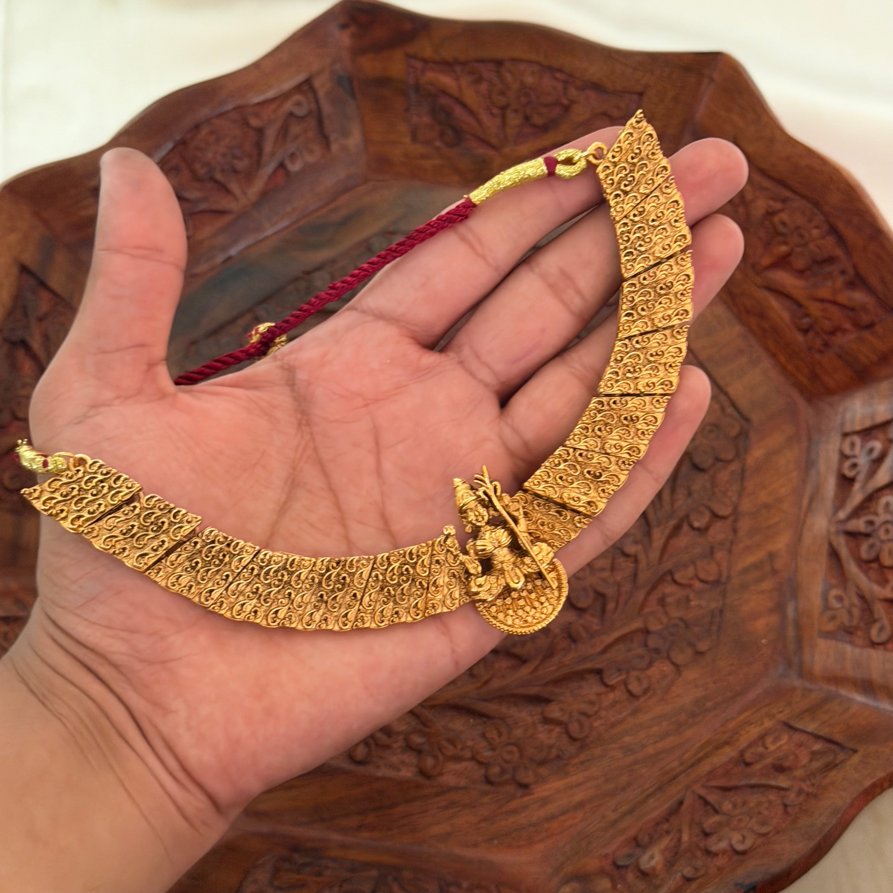 Antique Lakhsmi Necklace AN178 Anvika Jewels