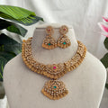 White Stone Necklace AN261 Anvika Jewels