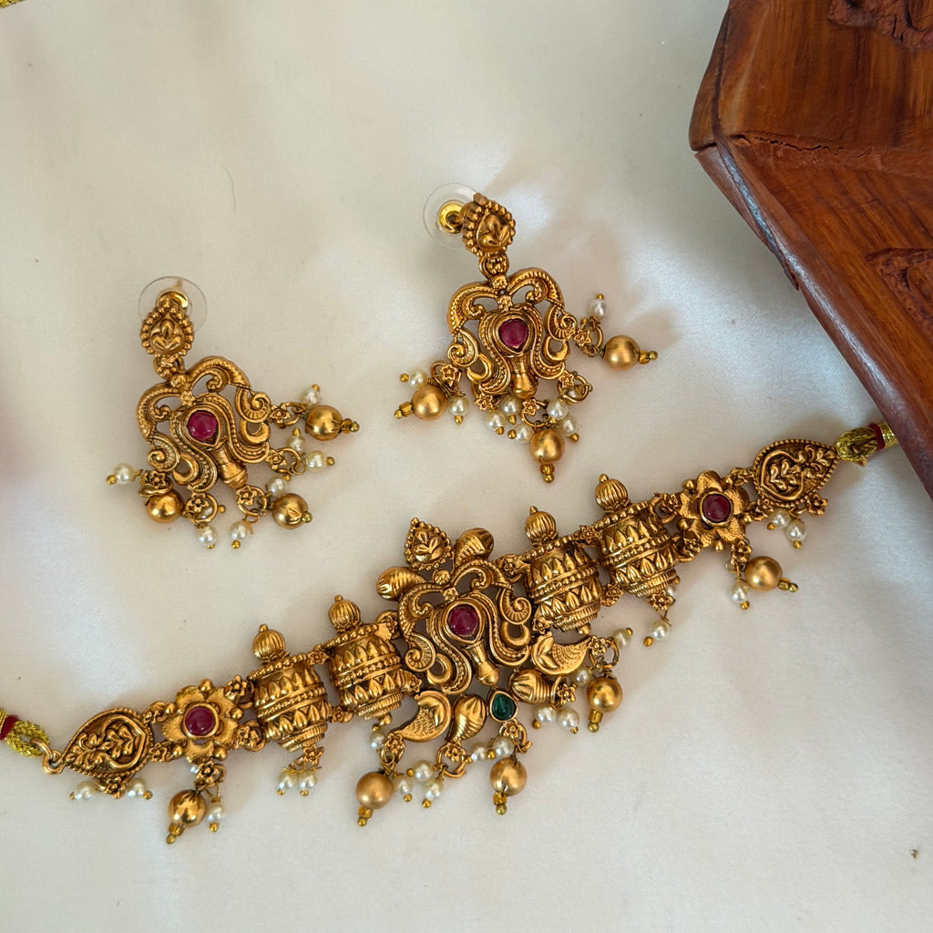 Antique Pearl Necklace AN177 Anvika Jewels
